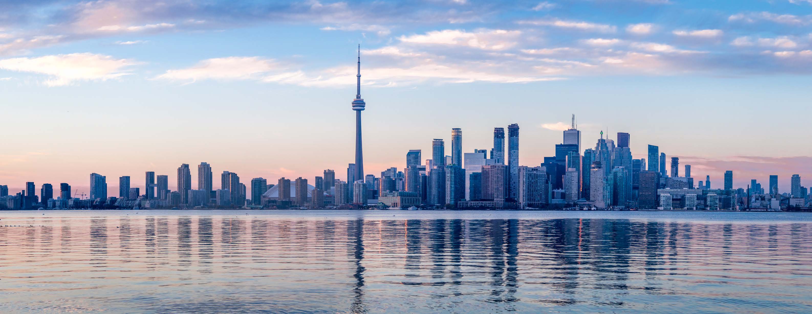 Toronto skyline across the waterfront